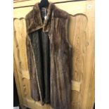 A mink sleeveless coat