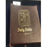 A 1950's leather bound bible
