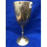 A hm silver goblet, marked JNM over GW, 1874, Mappin and Webb, approx.