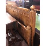 A pitch pine double bed