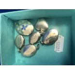 Six assorted silver lockets