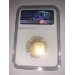 One full gold sovereign 2002,