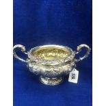 A 19th century HM silver two handled vase, William IV,