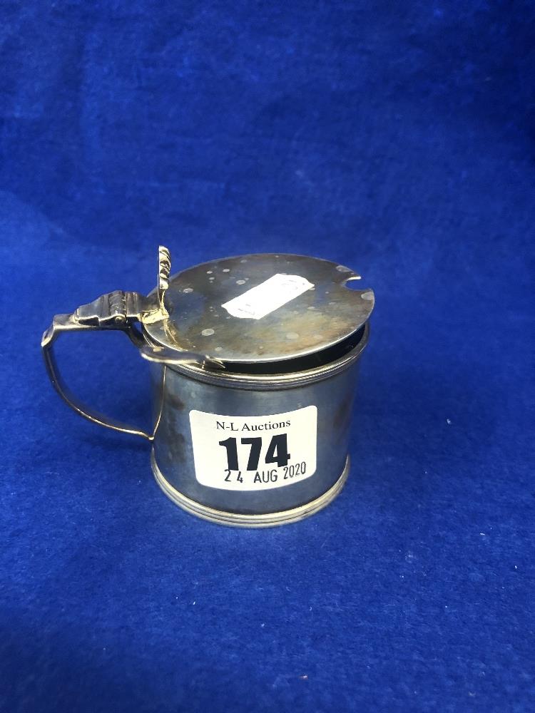 A hm silver mustard pot