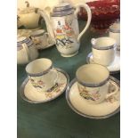 An eggshell part tea set