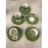 A Shelley part coffee set;