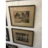 A pair of Australian watercolours 'Bousfield'