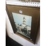 A signed watercolour of Ottoman mosque