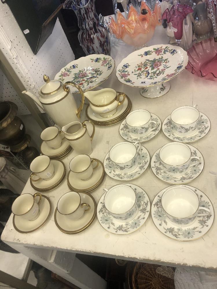 A Coalport coffee service and a continental coffee set