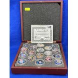 Eighteen silver Elvis Presley commemorative coins