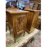 A pair of 19th century Walnut bedside cabinets