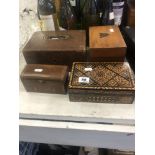 Four assorted jewellery boxes,