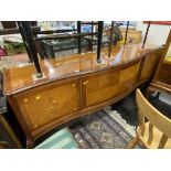 An inlaid mahogany sideboard