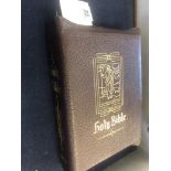 A 1950's leather bound bible