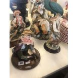 Four Capodimonte figures