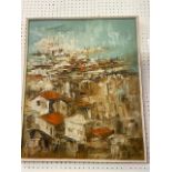 An oil on canvas of Haifa, Ahuva Sherman,