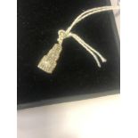 A 10ct gold and diamond pendant