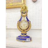 A decorative enamel clock