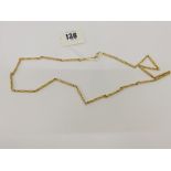 9ct gold rope chain, 28 inches long,