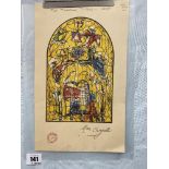 A Marc Chagall rare artist proof (6) prior to disposal, no8 'The twelve tribes', aigned and sealed,