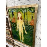 A Timosenko original glass reverse painting,