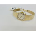 A ladies Rolex watch, on a 14ct gold bracelet,