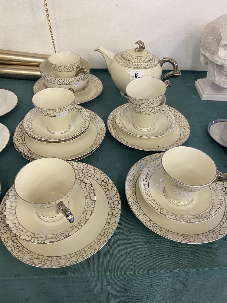 A six place tea set