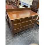 A mahogany dressing chest and a chest of drawers