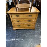 A Satinwood chest of drawers