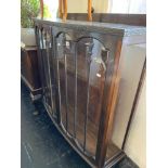 A mahogany display cabinet