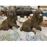 A pair of pottery Charles 2nd Spaniels