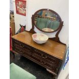 A mahogany dressing table