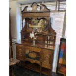 An Edwardian inlaid Rosewood display cabinet