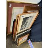 A quantity of framed prints etc.