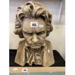 A bust of Mozart,
