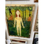 A Timosenko original glass reverse painting,