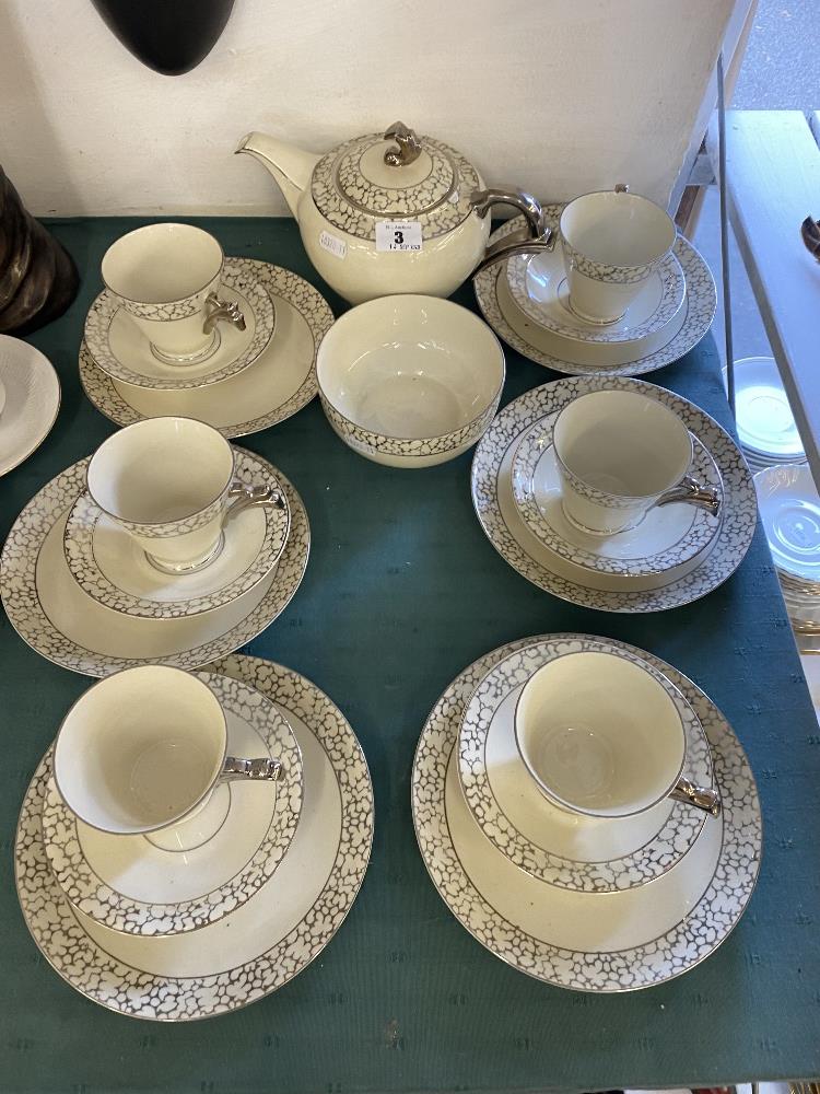 A six place tea set