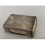 A hm silver matchbox case