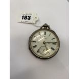 A hm silver pocket watch