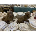 A pair of pottery Charles 2nd Spaniels