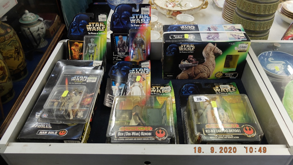Eight boxed StarWars collectible figures etc.