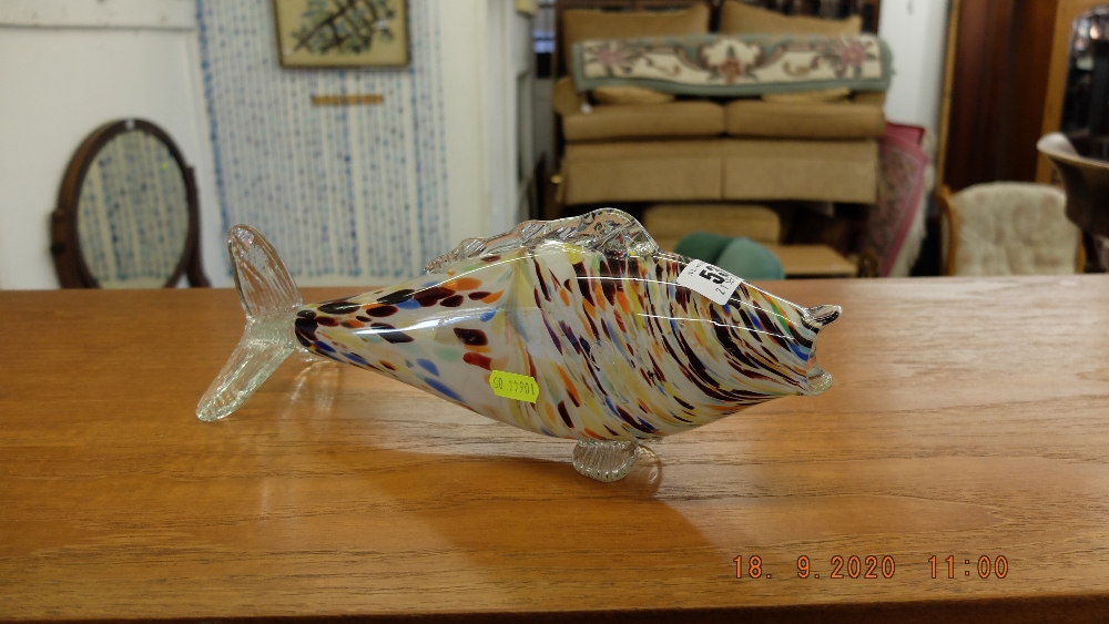 A 1960's Murano glass fish