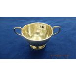 A hm silver twin handled bowl,
