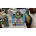 A boxed Buzz Lightyear