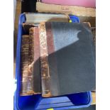 A set of eight leather bound books,