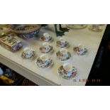 Eight place Crown Staffordshire coffee service,