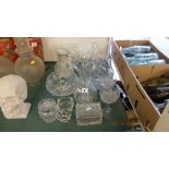 A large quantity of cut glass items