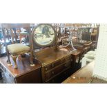 A mahogany dressing chest and a chest of drawers