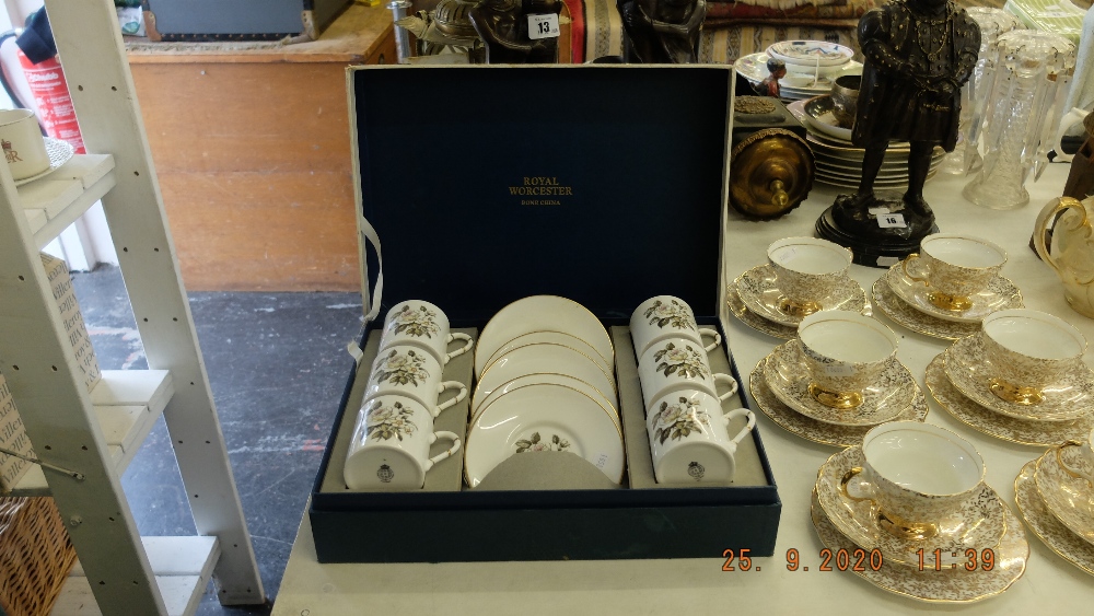 A Royal Worcester boxed coffee set