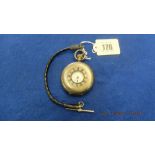 A hm silver half Hunter pocket watch